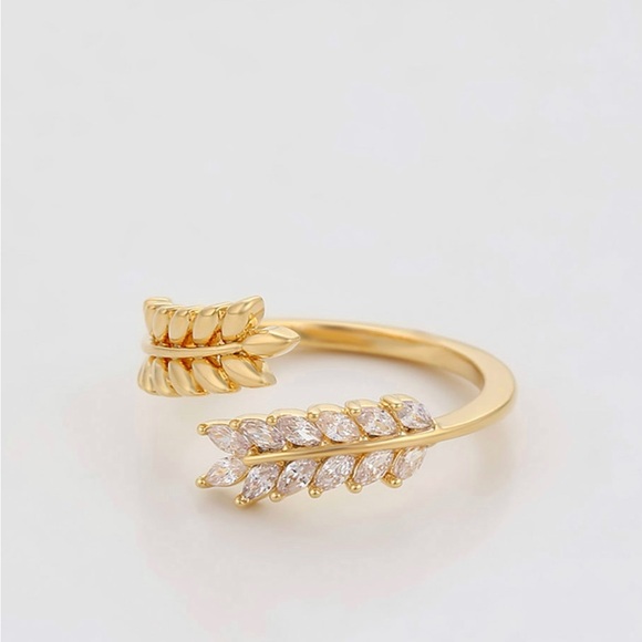 14K Gold Plated Spike Adjustable Ring Waterproof Jewelry - Picture 9 of 14